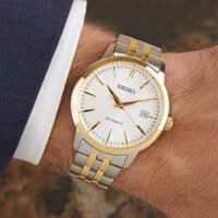 ĐỒNG HỒ NAM CHÍNH HÃNG Seiko SRPH92K1 Automatic Sports White Dial Demi Gold Stainless Steel For Men