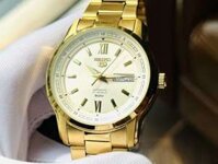 ĐỒNG HỒ NAM CHÍNH HÃNG Seiko SNKP20K1 Automatic White Dial Gold Case & Stainless Steel For Men