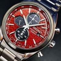 ĐỒNG HỒ NAM CHÍNH HÃNG Seiko SSC771P1 Solar Chronograph Red Dial Silver Stainless Steel For Men Sapphire