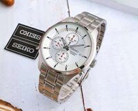 ĐỒNG HỒ NAM CHÍNH HÃNG Seiko SKS535 Quartz Chronograph White Dial Silver Stainless Steel Hardlex For Men