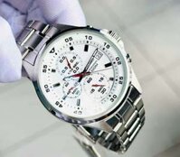 ĐỒNG HỒ NAM CHÍNH HÃNG Seiko SKS623P1 Quartz Chronograph White Dial Silver Stainless Steel For Men