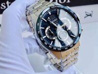 ĐỒNG HỒ NAM CHÍNH HÃNG Seiko SSB345P1 Quartz Chronograph Blue Navy Dial Silver Stainless Steel For Men