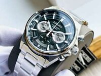 ĐỒNG HỒ NAM CHÍNH HÃNG Seiko SSB405P1 Quartz Green Dial Hardlex Chronograph Silver Stainless Steel For Men