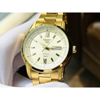 ĐỒNG HỒ NAM CHÍNH HÃNG Seiko SNKP20K1 Automatic White Dial Gold Case & Stainless Steel For Men