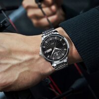 Đồng Hồ Nam Chính Hãng POEDAGAR Đồng Hồ Đeo Tay Dây Thép Cao Cấp Kháng Nước