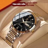 Đồng Hồ Nam Chính Hãng POEDAGAR PA5 Dây Thép Kim Loại titanium Chống Gỉ Dạ Quang Mặt Đen