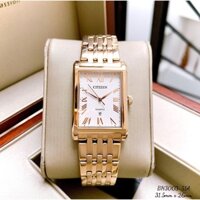 Đồng Hồ Nam Citizen Dây Kim Loại Vàng Form Vuông BH3003-51A 31.5x26mm Quartz Chính Hãng