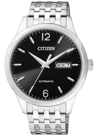 Đồng Hồ Nam Citizen Dây Thép Không Gỉ NH7500-53E - Mặt Đen Sapphire