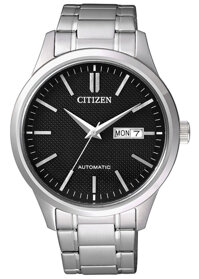 Đồng Hồ Nam Citizen Dây Thép Không Gỉ NH7520-56E - Mặt Đen Sapphire