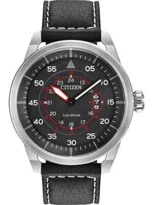 Đồng hồ nam Citizen Eco-Drive dây da nâu – AW1361-10H