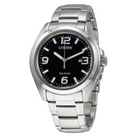 Đồng Hồ Nam CITIZEN Eco-Drive Black Dial Stainless Steel Men's Watch AW1430-86E