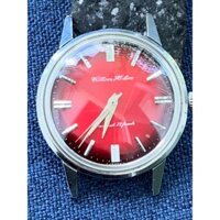 Đồng hồ nam Citizen Hiline cơ cót 23 jewels, mặt đỏ, dây da đen của Nhật