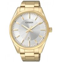Đồng hồ nam Citizen Quartz BI1032-58A Dây kim loại mạ vàng - Mặt màu trắng