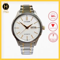 ĐỒNG  HỒ  NAM  CITIZEN  NH7524-55A MẶT TRẮNG DÂY  THÉP DEMI