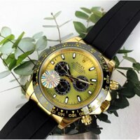 Đồng hồ Nam cơ Automatic mặt vàng cao su size 42 mm