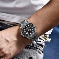 Đồng hồ nam cổ điển 4 cánh Greenwich Submariner Đồng hồ đeo tay thạch anh bằng thép không gỉ Lịch