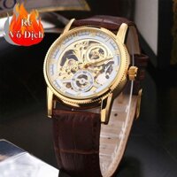 Đồng Hồ Nam Cơ Lộ Máy BYINO Dây Da Bò Cao Cấp