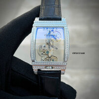 Đồng Hồ Nam Corum máy lộ cơ mặt chữ nhất đính đá full viền