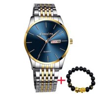 Đồng hồ Nam CRNAIRA CR3388 dây thép không gỉ 4 màu mặt thời trang + TẶNG vòng tay