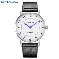 Đồng hồ nam CRRJU 2112 quartz thời trang dây da đơn giản chống thấm nước