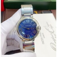 Đồng hồ Nam CTE 3kim mặt xanh vỏ trắng số la mã  39-40mm dòng cơ Automatic dây kim loại