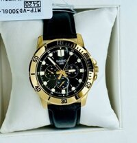 Đồng Hồ Nam Dây Da 6 Kim Mặt Đen Casio MTP-VD300GL-1EUDF Fullbox Bảo Hành 1 Năm Tại Shop Đồng Hồ Doanh Nhân
