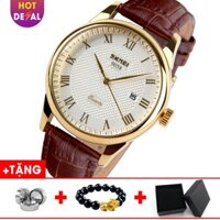 Đồng hồ nam dây da cao cấp SKMEI SM21 chống nước chống xước chính hãng-MTP WATCHES