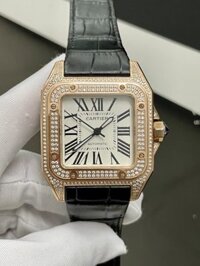 Đồng hồ nam dây da Cartier Automatic giá rẻ Super Fake Nhật 40mm