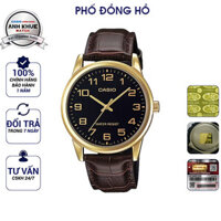 Đồng hồ nam dây da Casio chính hãng Anh Khuê MTP-V001GL-1BUDF