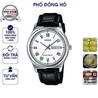 Đồng hồ nam dây da Casio chính hãng Anh Khuê MTP-V006L-7BUDF