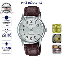 Đồng hồ nam dây da Casio chính hãng Anh Khuê MTP-V002L-7B2UDF