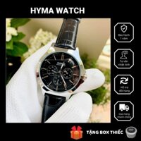 Đồng hồ nam dây da Casio MTP V300L-1AV mặt đen 6 kim chống nước 5ATM Bảo hành 1 năm Hyma watch