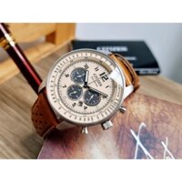 Đồng Hồ Nam Dây Da Citizen 016 Eco-Drive Chạy 4 Máy Full 6 Kim - Chống Nước Chống Xước - Dạ Quang Cực Sáng + Lịch Ngày