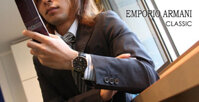 Đồng hồ nam dây da Emporio Armani Quartz AR2425