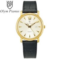 Đồng hồ nam dây da mặt kính sapphire chống xước Olym Pianus OP130-07MK-GL t