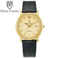 Đồng hồ nam dây da mặt kính sapphire chống xước Olym Pianus OP130-07MK-GL v