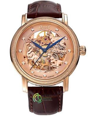 Đồng hồ nam dây da Ogival OG358.33AGR-GL