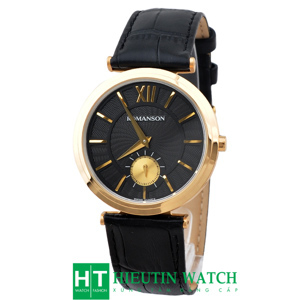 Đồng hồ nam dây da Romanson TL3238JMGBK