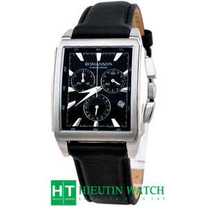 Đồng hồ nam dây da Romanson TL3249HMWBK