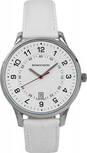 Đồng hồ nam dây da Romanson TL0386MWWH
