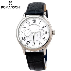 Đồng hồ nam dây da Romanson TL3204FMWWH