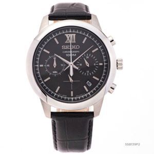 Đồng hồ nam dây da Seiko Quartz SSB139P2