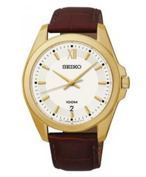 Đồng hồ nam dây da Seiko Quartz SGEG64P2