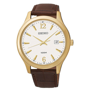 Đồng hồ nam dây da Seiko Quartz SUR055P1/ SUR056P1