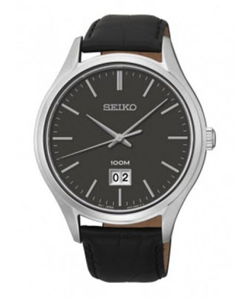 Đồng hồ nam dây da Seiko Quartz SUR023P2