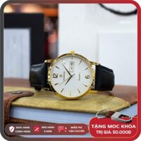 Đồng hồ nam dây da Sunrise DM778SWA, full box, bảo hành 3 năm, sapphire chống xước, chống nước