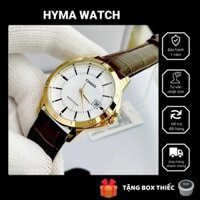 Đồng hồ nam dây da viềng vàng Casio MTP V004GL-7A Mặt trắng chống nước Bảo hành 1 năm Hyma watch