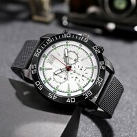 Đồng hồ nam dây lưới, đồng hồ công sở thường ngày, đồng hồ phát sáng cho nam