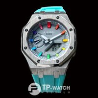 Đồng Hồ Nam Dây Nhựa Casio G-Shock GA-2110ET-8A AP CUSTOM TIFFANY x RAINBOW ROYAL OAK SPECIAL