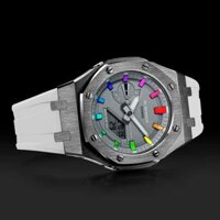 Đồng Hồ Nam Dây Nhựa Casio G-Shock GA-2110ET-8A AP Custom Grey White x Rainbow Royal Oak Special